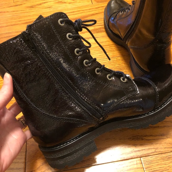 Bos. & Co. Paula patent leather combat boots - Picture 3 of 8